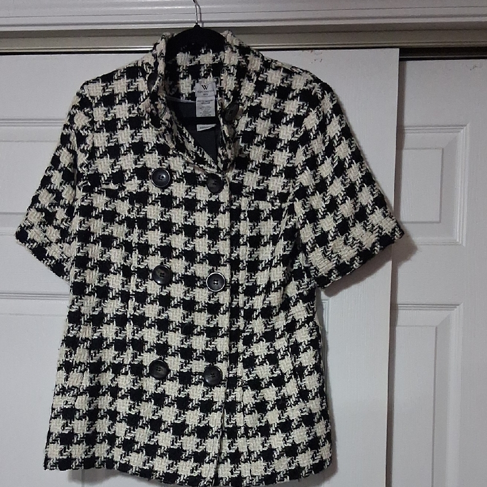 Worthington Black and White Tweed Jacket P to p 20"